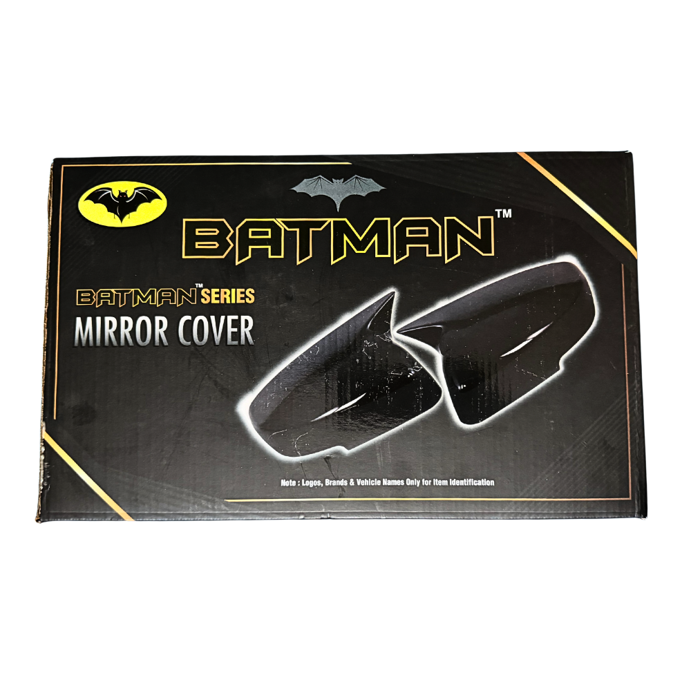 Batman style glossy black mirror covers for Hyundai i20 Elite (2015-2019)