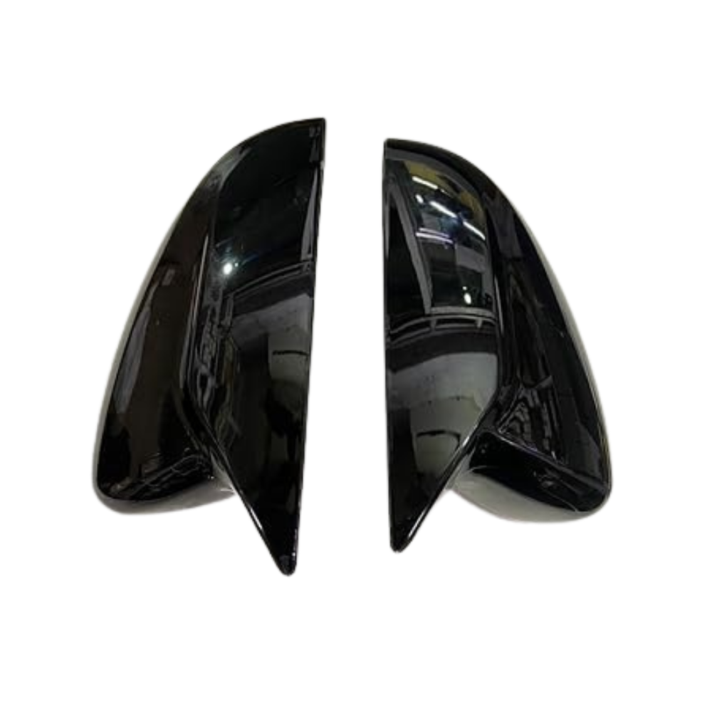 Batman style glossy black mirror covers for Hyundai i20 Elite (2015-2019)
