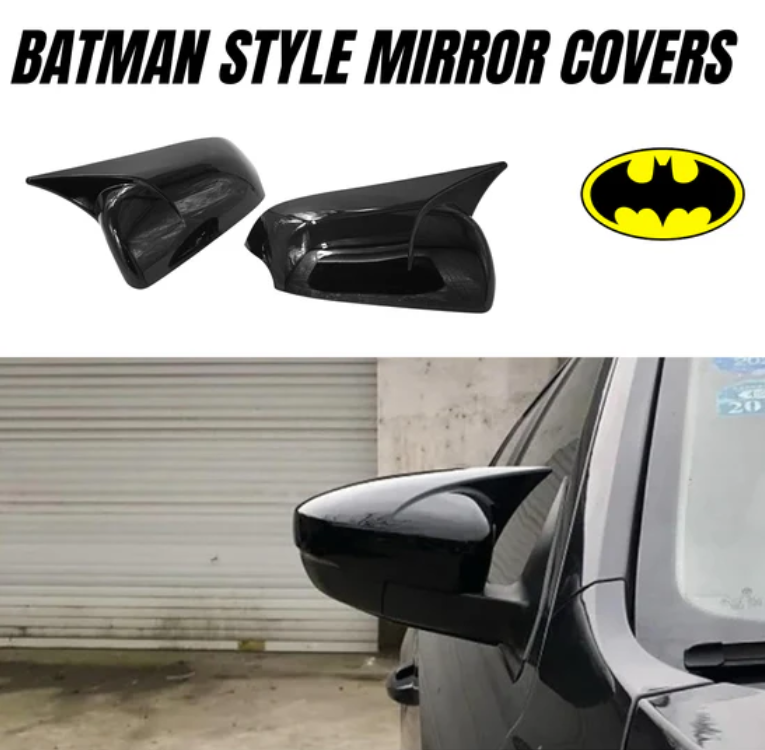 Batman style black mirror covers for Hyundai Venue