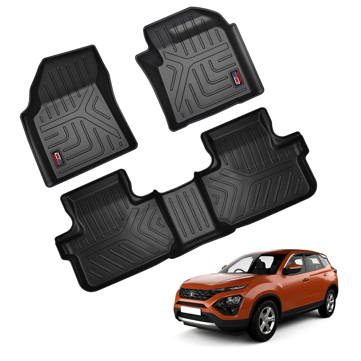 GFX waterproof car floor mats for Tata Harrier (2019-2021, Manual)