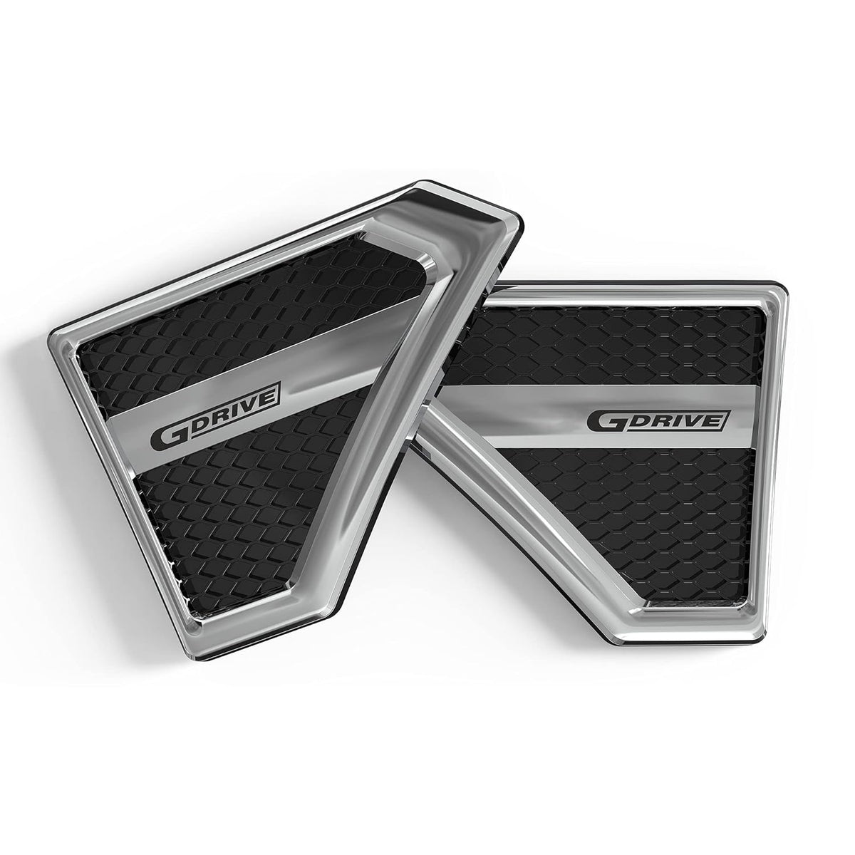 GFX G Drive chrome-plated side vent sticker, Type-1, universal fit