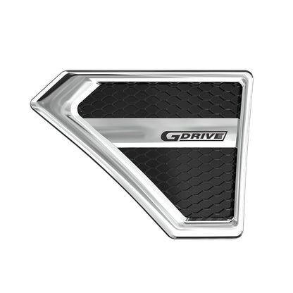 GFX G Drive chrome-plated side vent sticker, Type-1, universal fit