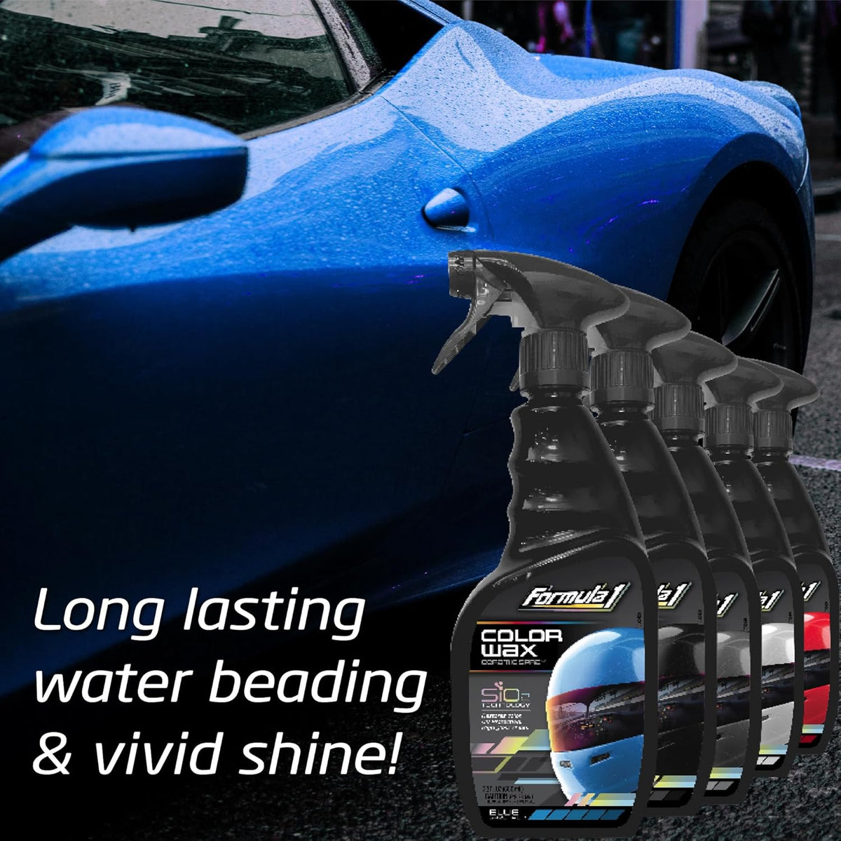 Formula 1 ceramic color spray wax bottle for blue cars, 680 ml
