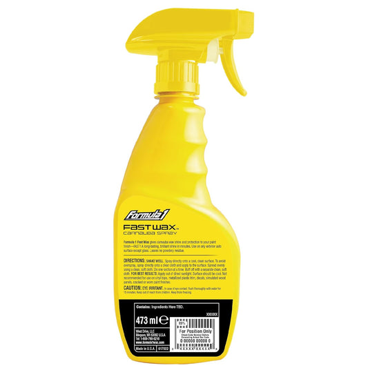 Formula 1 carnauba fast wax bottle, 473 ml