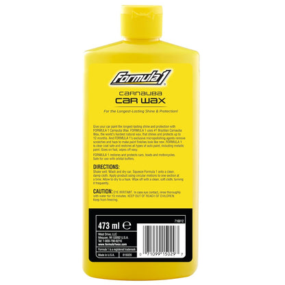 Formula 1 615029 carnauba liquid wax bottle, 473 ml