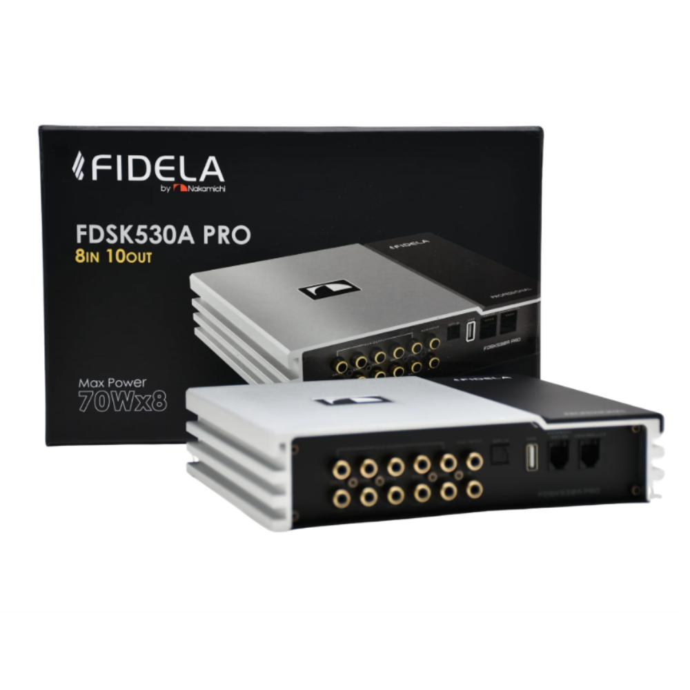 Nakamichi FDSK530A PRO DSP car power amplifier, 8-in/10-out