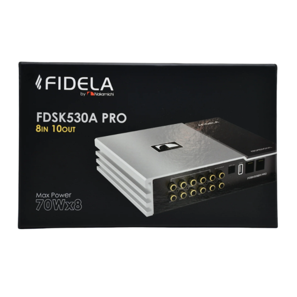 Nakamichi FDSK530A PRO DSP car power amplifier, 8-in/10-out