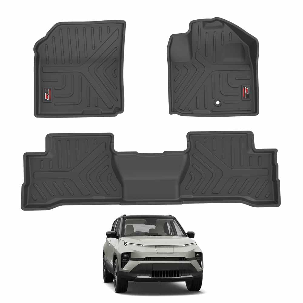 GFX Car Floor Mats for Tata Punch EV (2023 Onwards) | Waterproof | Anti-Slip | All-Weather | Stylish Protection | Sleek Black