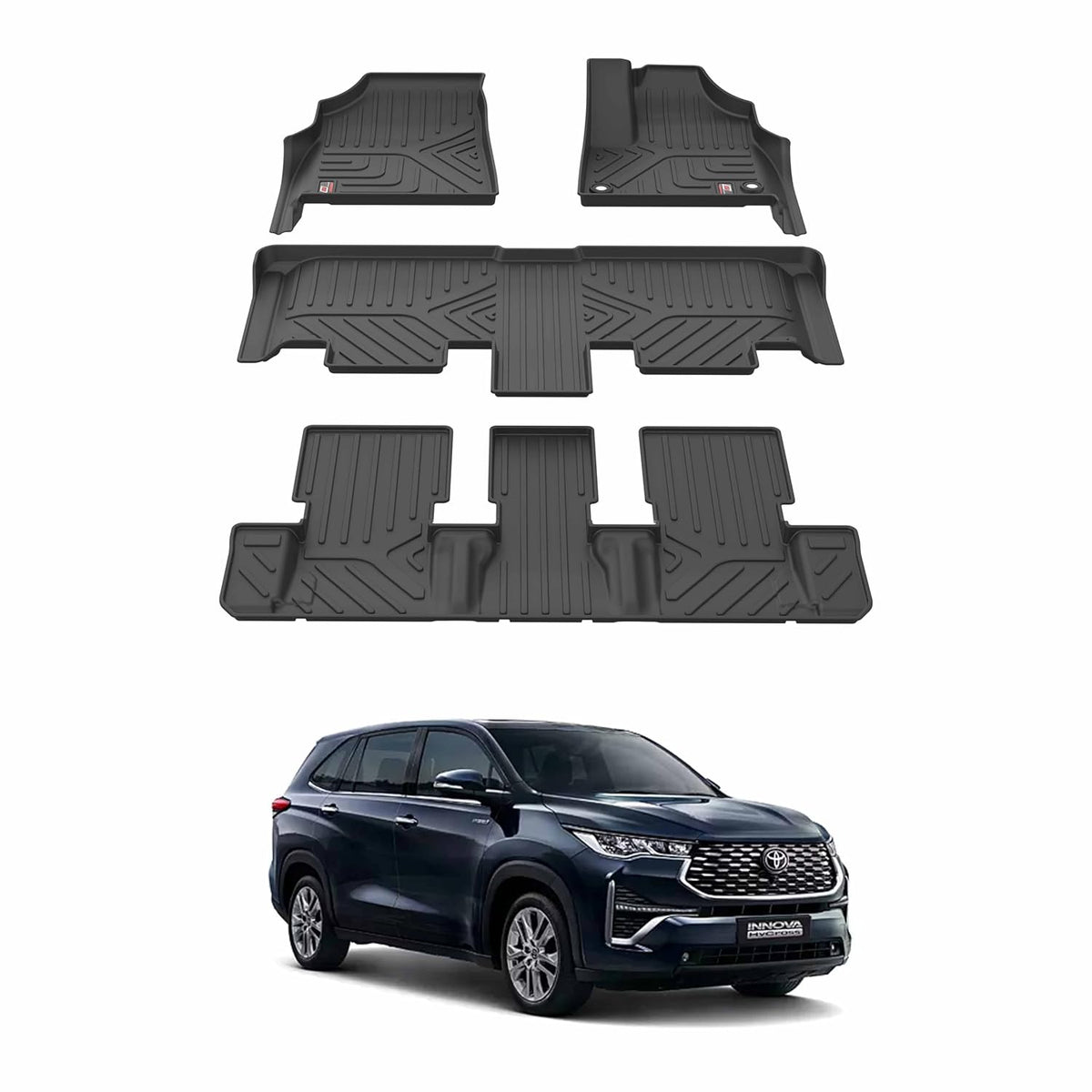 GFX waterproof floor mat for Innova Hycross 7 & 8 Seater (Model 2023+)