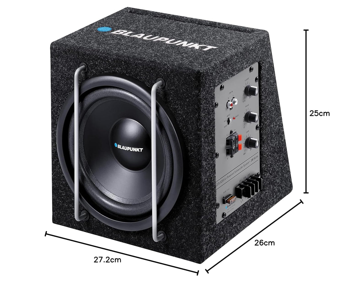 Blaupunkt GTB 8200A 8 inch active car subwoofer
