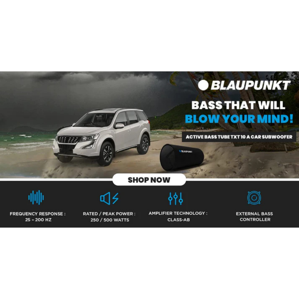 Blaupunkt TXT-10A 10 inch active bass tube subwoofer