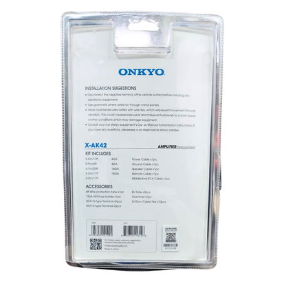 Onkyo X-AK42 4-gauge amplifier wiring installation kit