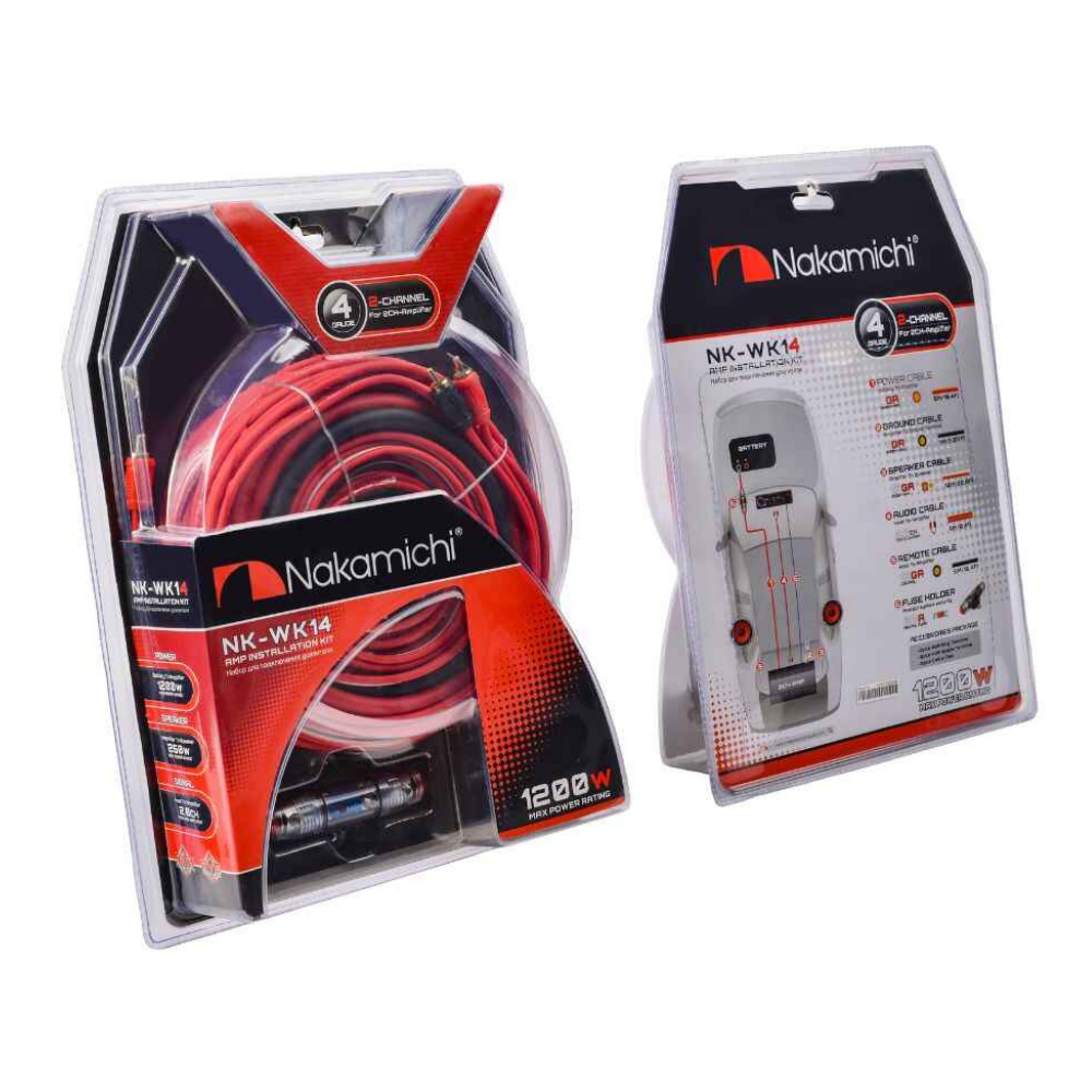 Nakamichi NK-WK14 4-gauge car amplifier wiring kit