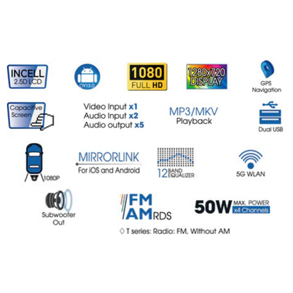 Onkyo X-QD1150 PRO Android car stereo, 2GB RAM / 32GB storage