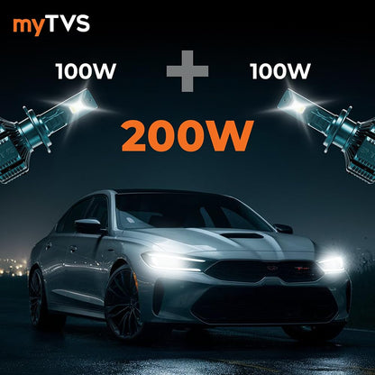 myTVS 200W LED headlight bulb, H1 fitment, 6000K cool white