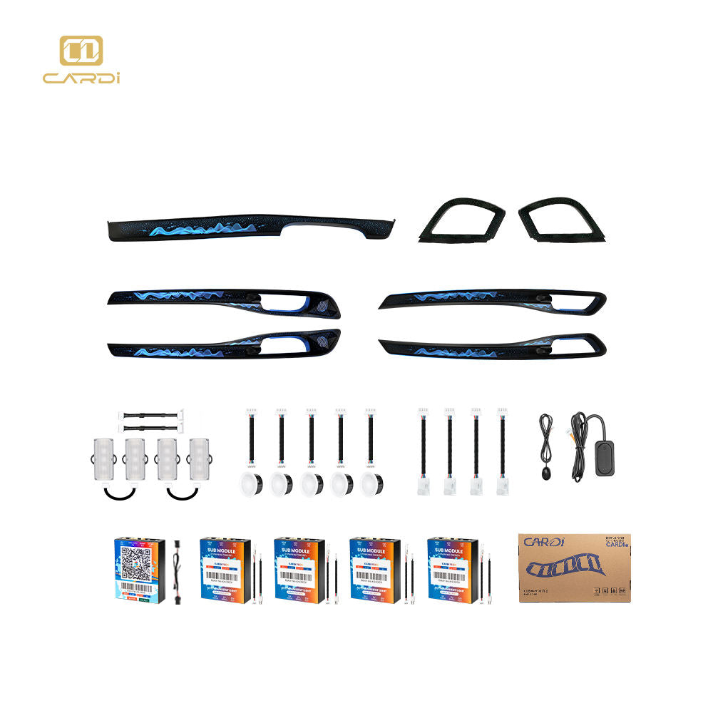 CARDI OEM ambient light kit for Kia Seltos, 20-in-1, 265 colours