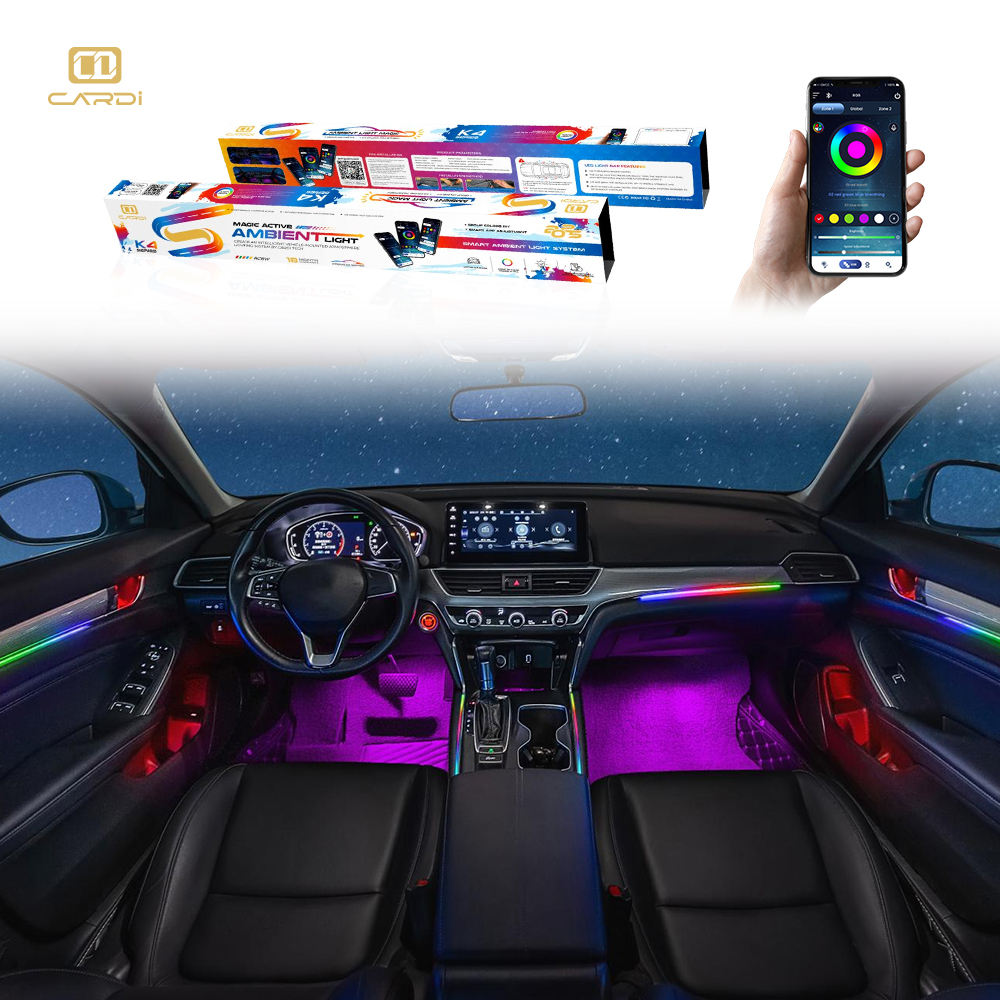 CARDI K4 interior ambient lighting kit, 14-in-1, universal fit
