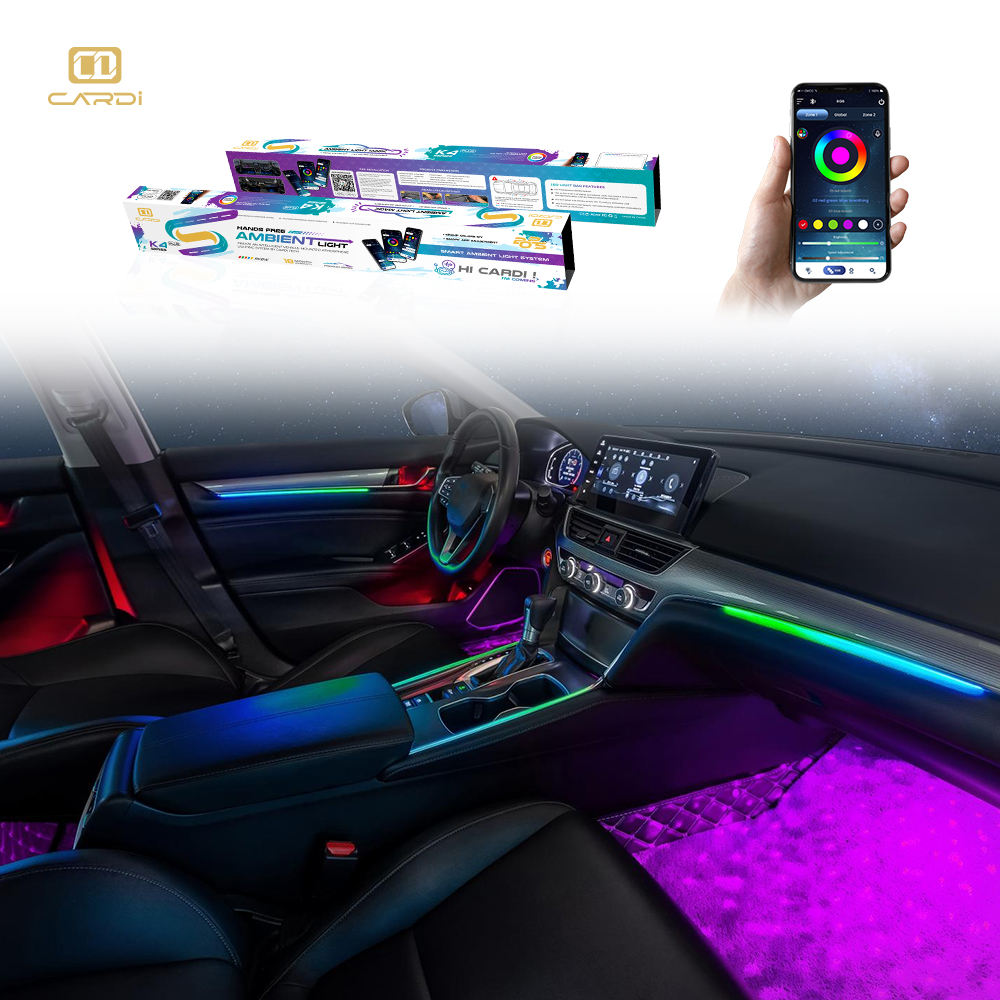 CARDI K4 interior ambient lighting kit, 6-in-1, universal fit