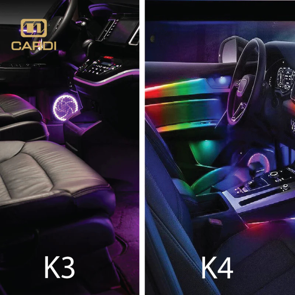 CARDI K4 interior ambient lighting kit, 6-in-1, universal fit