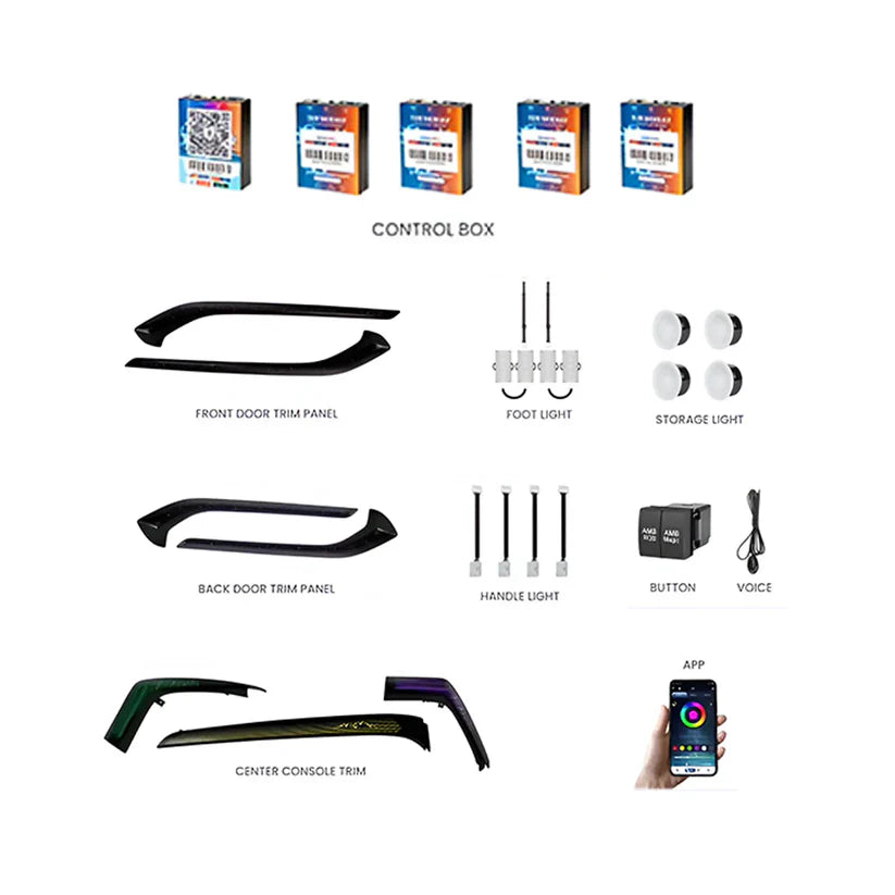 CARDI K4 ambient lighting kit for Grand Vitara, 19-piece, OEM fit