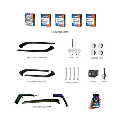 CARDI K4 ambient lighting kit for Grand Vitara, 19-piece, OEM fit