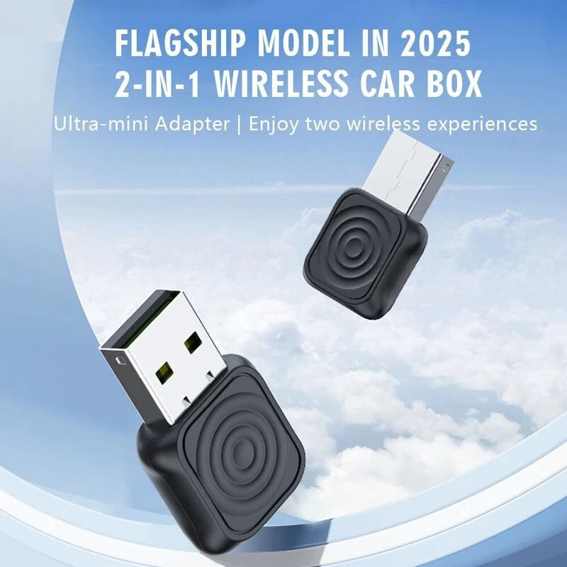 Carlinkt Mini Ultra wireless CarPlay and Android Auto adapter, black