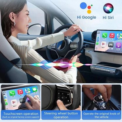 Carlinkt Mini Ultra wireless CarPlay and Android Auto adapter, black