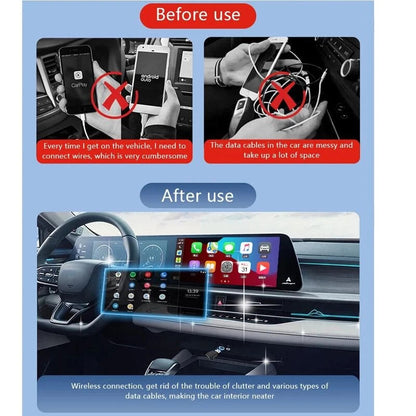 Carlinkt Mini Ultra wireless CarPlay and Android Auto adapter, black