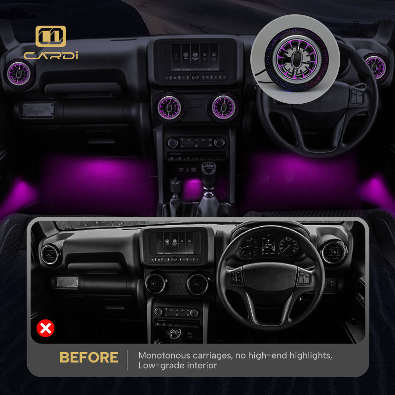 CARDI K3 AC vent ambient light kit for Mahindra Thar Roxx, OEM fit