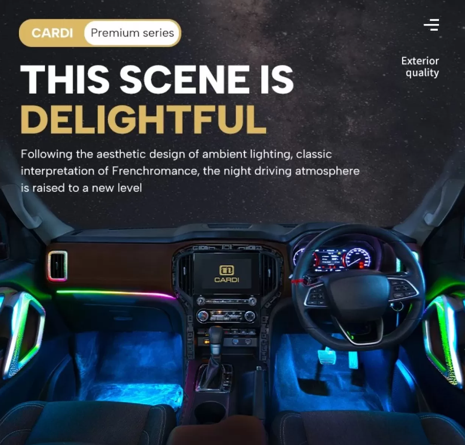 CARDI K4 ambient light kit with black panel for Scorpio-N, 21-piece