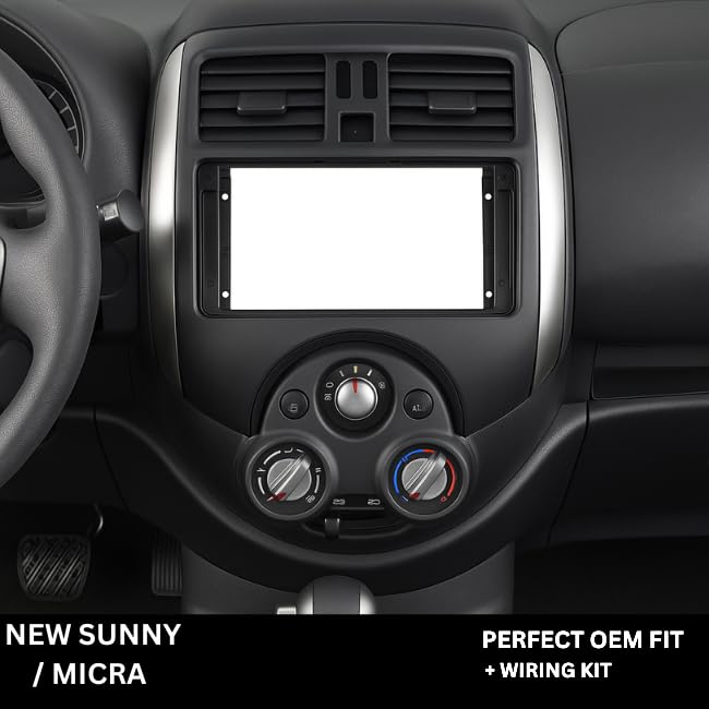 CarDost 9 Inch Android frame for Nissan Sunny (New Model), black