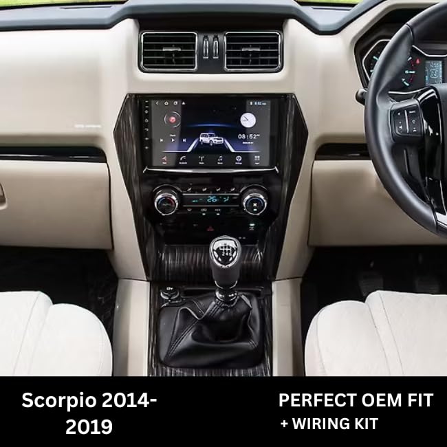 CarDost 9/10.1" Android frame dashboard panel for Mahindra Scorpio (2014–2019)