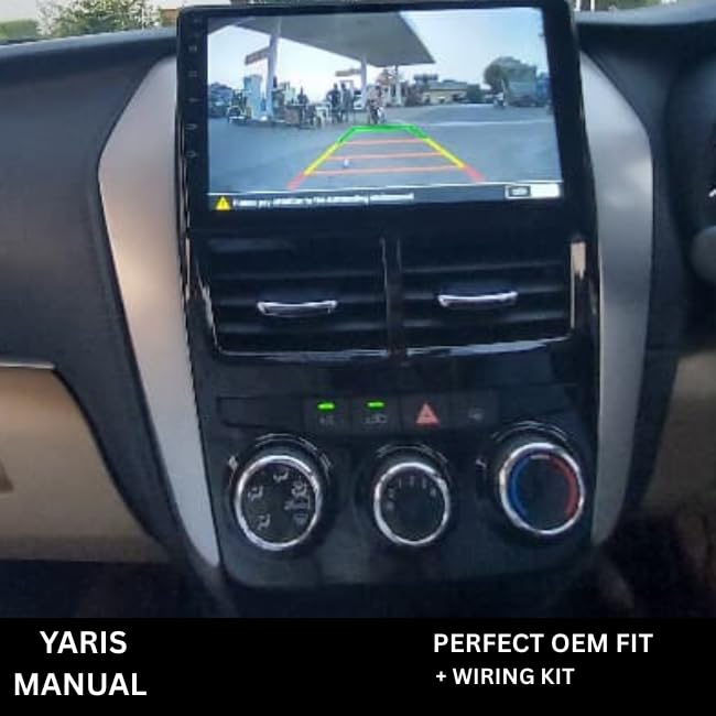 CarDost 9" Android frame dashboard panel for Toyota Yaris (Manual)