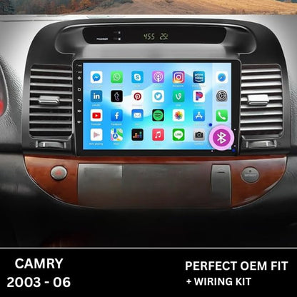 CarDost 9" Android frame dashboard panel for Toyota Camry (2003–2006)
