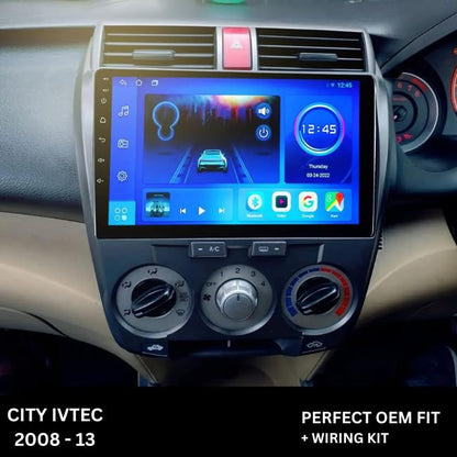 CarDost 10" Android frame dashboard panel for Honda City i-VTEC (2008–2014)