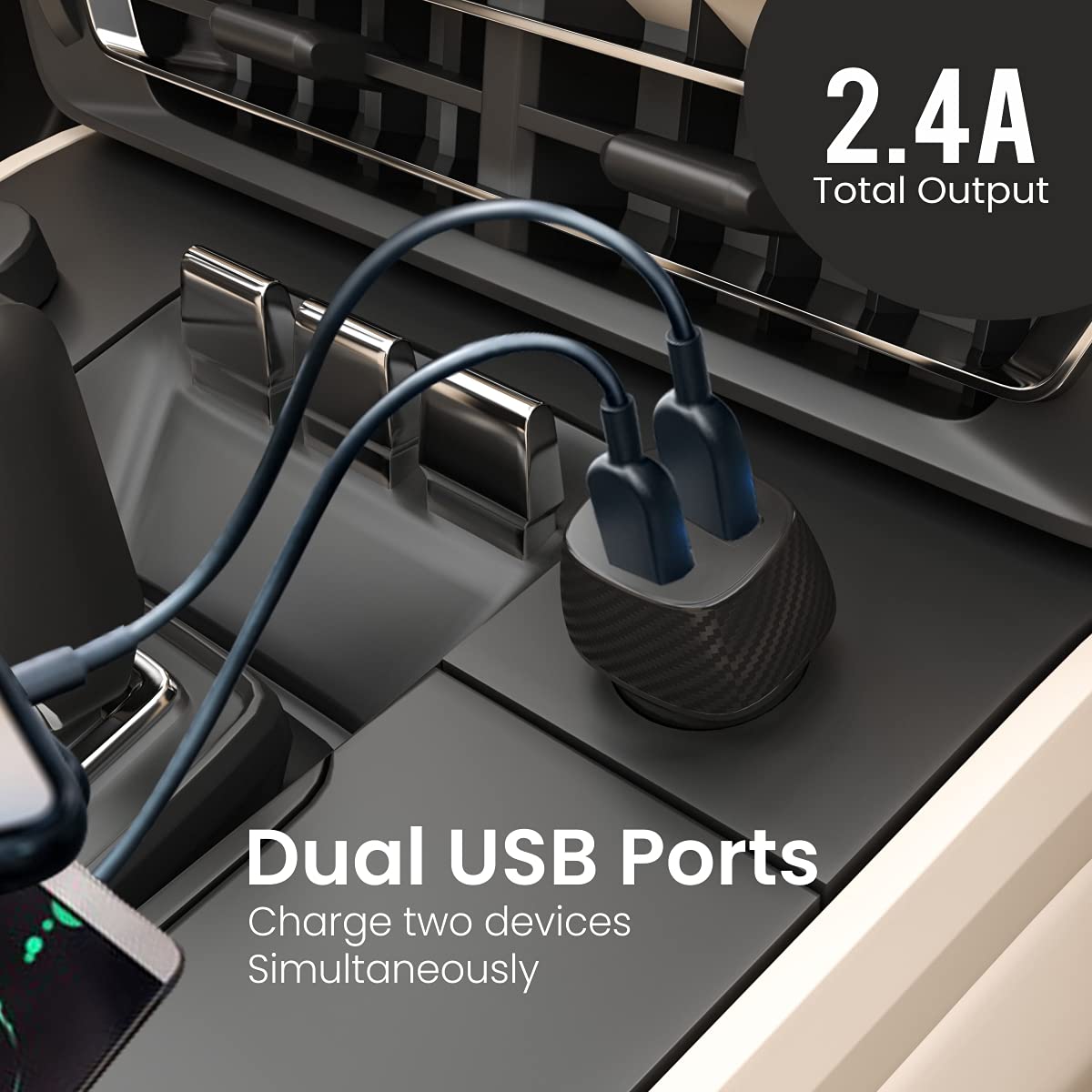 Portronics POR-1345 33W dual port PD/QC3.0 car charger