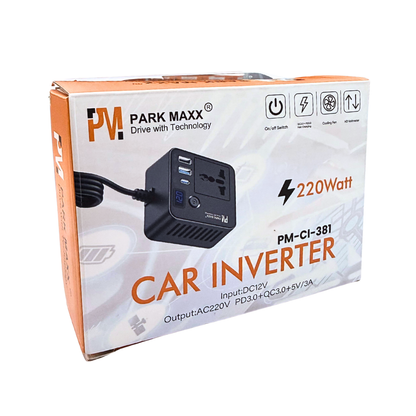 Park Maxx PM-CI-381 220W car power inverter, DC to AC