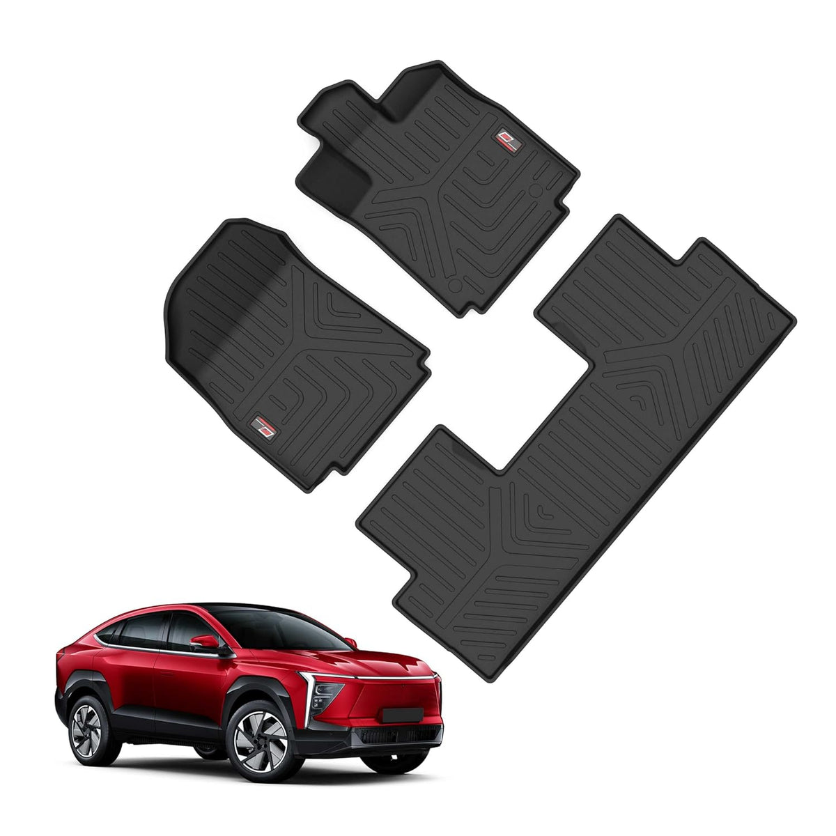 GFX black waterproof anti-slip car floor mats for Mahindra XEV 9E (2024+)