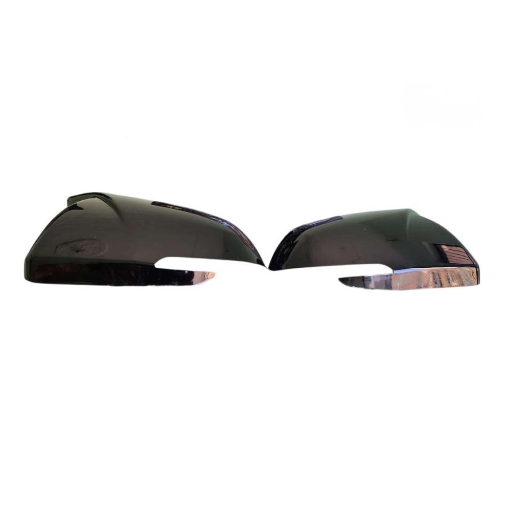 Batman style gloss black mirror covers for Kia Seltos (2019–2023), set of 2