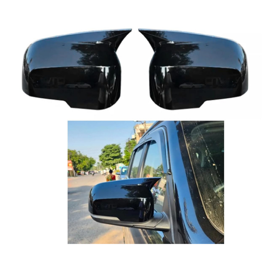 Batman style gloss black mirror covers for Mahindra Scorpio-N, set of 2