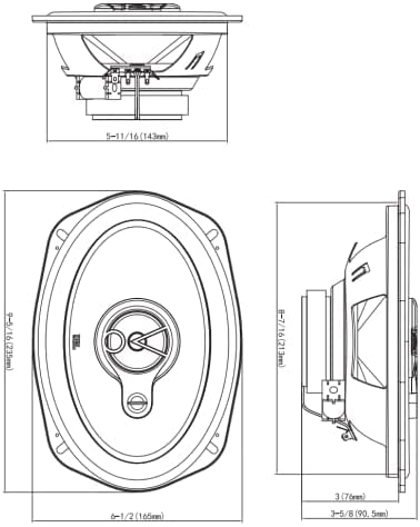 JBL Stage2 9634HI 6x9 inch 3-way car speaker