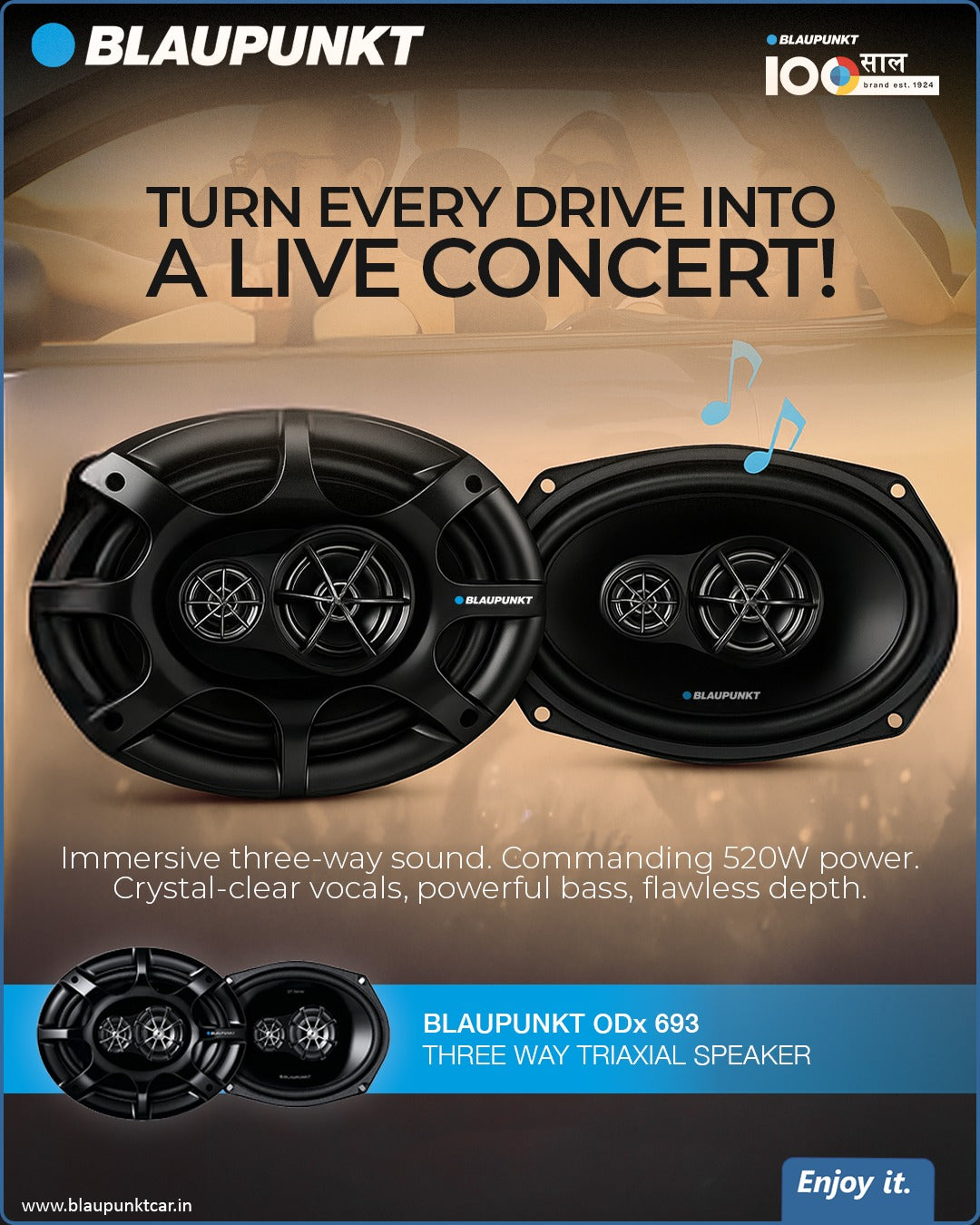 Blaupunkt ODx 693 6x9 inch 3-way triaxial car speaker