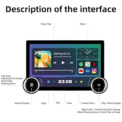 Gemstone 2K OLED 10.1 inch Android car stereo