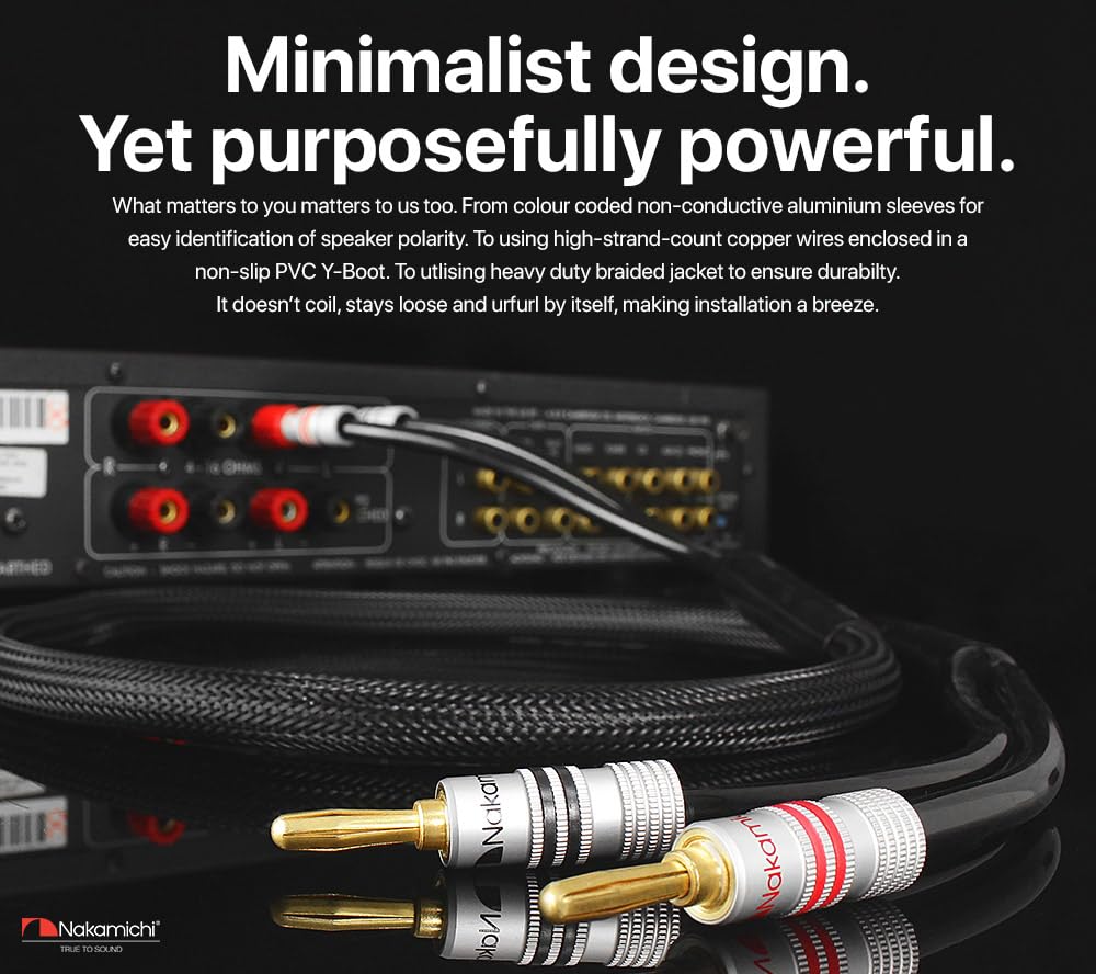 Nakamichi 12AWG OFC speaker and amplifier wiring kit, 3ft