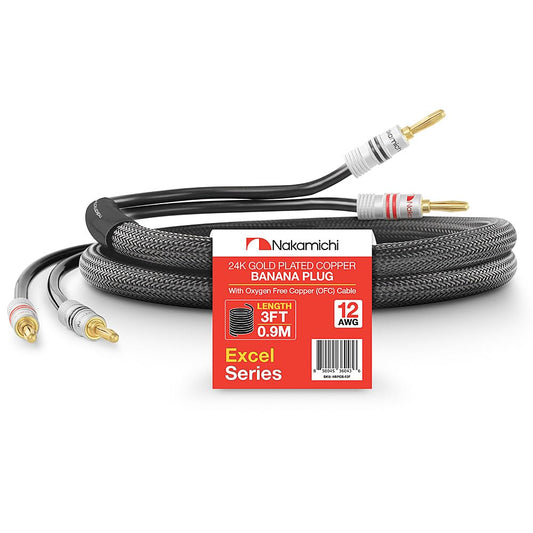 Nakamichi 12AWG OFC speaker and amplifier wiring kit, 3ft