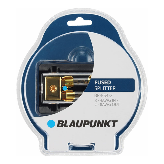 Blaupunkt BP-FS4-2 fused splitter cable, 4 AWG to 8 AWG