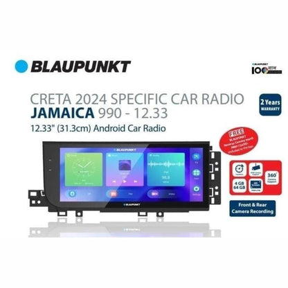 Blaupunkt Jamaica 990 12.3 inch Android system for Hyundai Creta, 4GB RAM