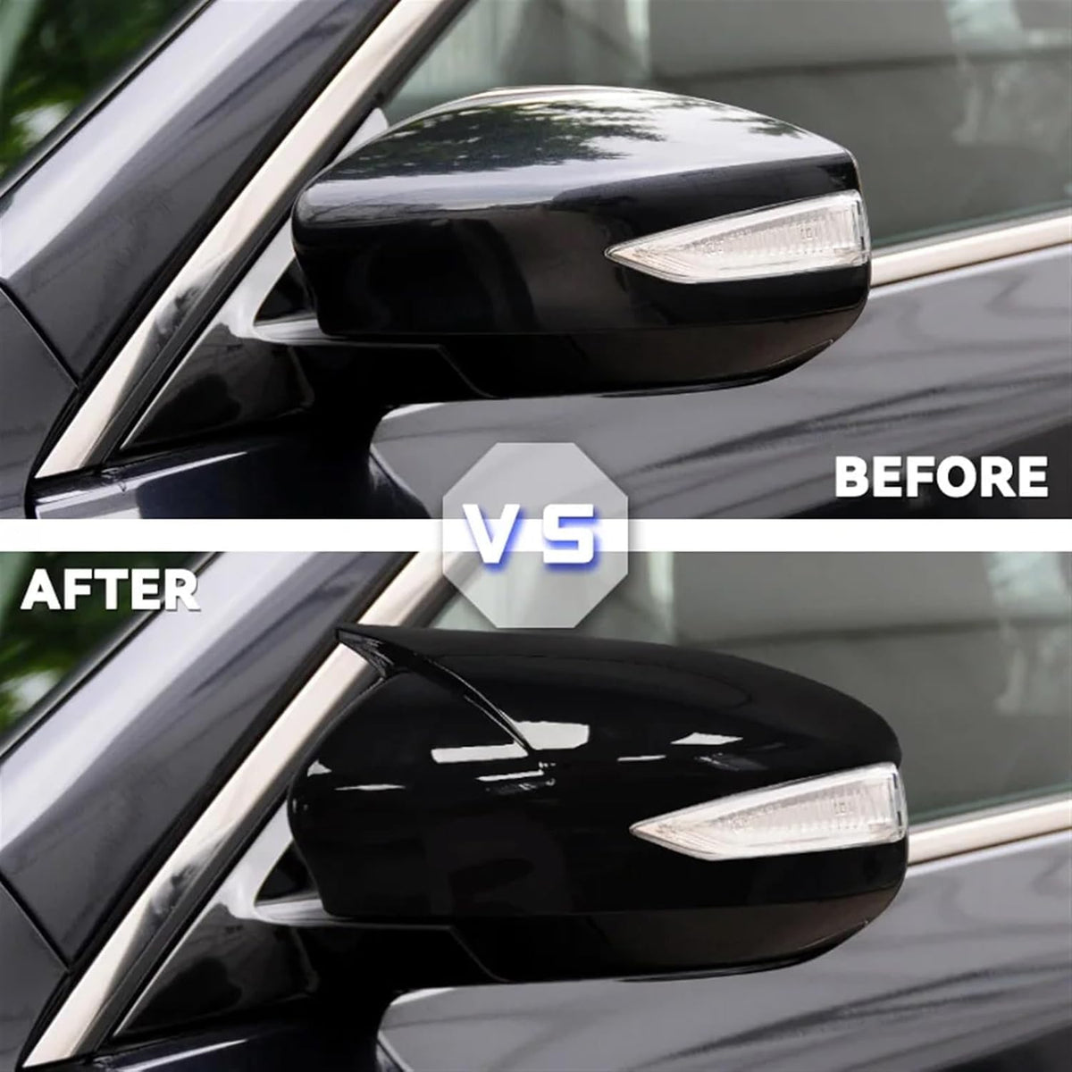 Batman style gloss black mirror covers for Toyota Fortuner, set of 2