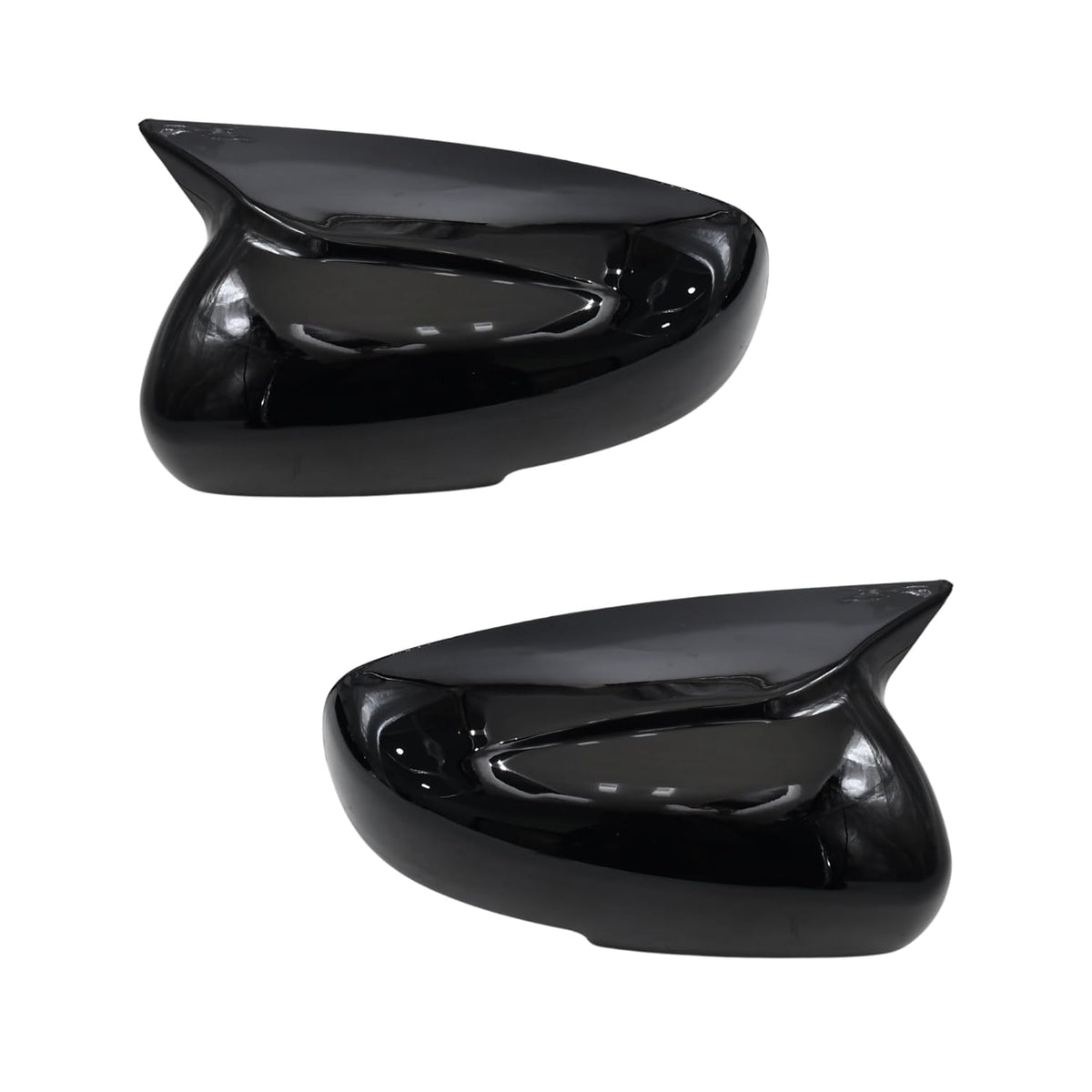 Batman style gloss black mirror covers for Maruti Suzuki Swift (2018–2024), set of 2