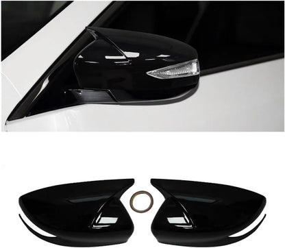 Batman style gloss black mirror covers for Hyundai New Creta (2020–2024), set of 2